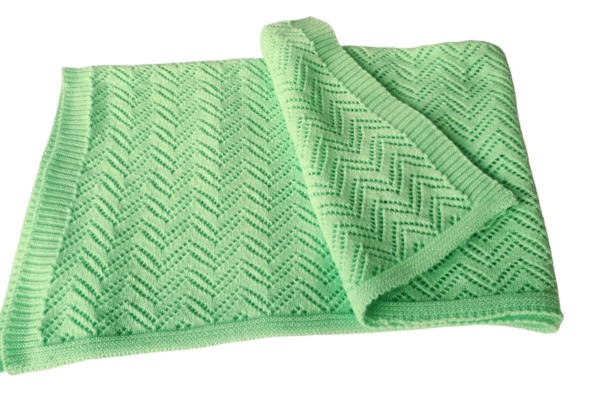 Baby Fine Knit Lace Blanket - Image 3