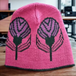 Beanie Hat Scottish Thistle design. .