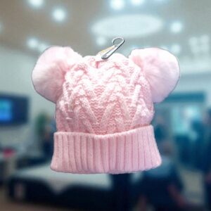 Baby Double Pom Pom hat Pink
